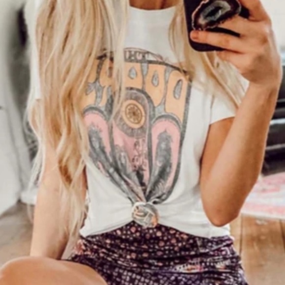 White The Doors Rock Band Music Graphic Tee - Picture 2 of 3